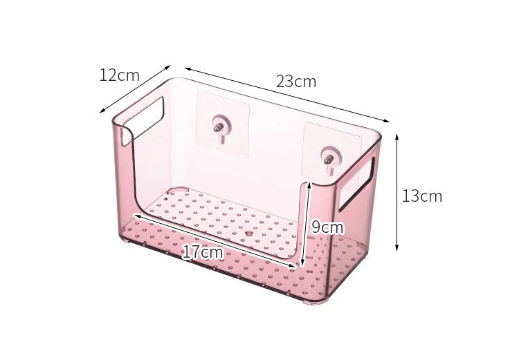 Transparent Facial Mask Storage Box U-Shaped Desk Top Sorting Box with Handle